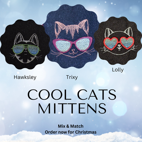 Cool Cats Mittens ~ Large