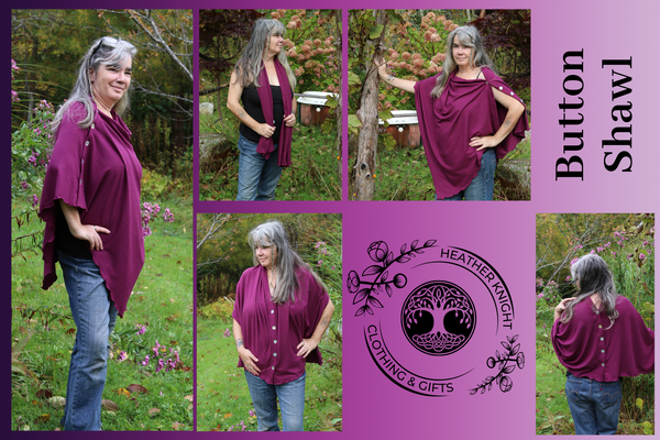Knit Button Shawl