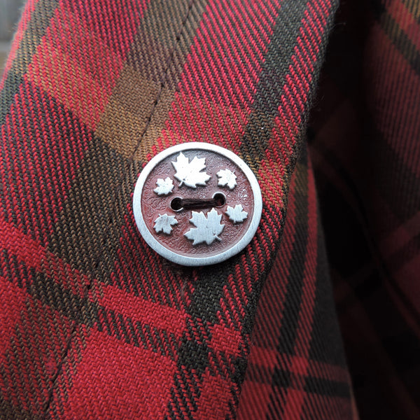 Oh Canada Button Shawl