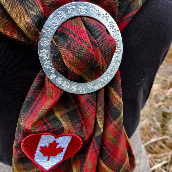 Maple Leaf Scarf Ring