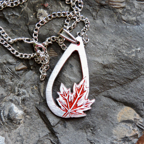Maple Leaf Drop Pendant