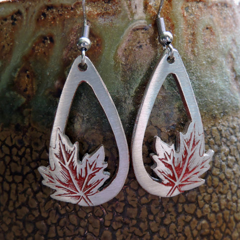 Maple Leaf Drop Earrings