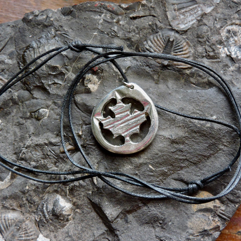 Textured Maple Leaf Pendant