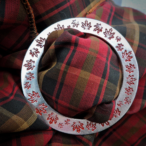 Maple Leaf Scarf Ring