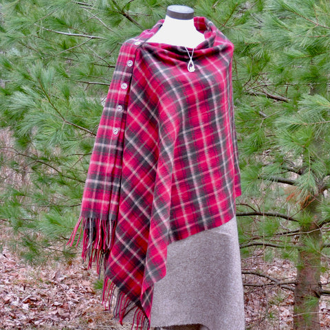 Oh Canada Lambswool Button Shawl