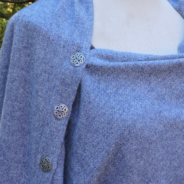 Button Shawl~Cashmere Blend solid colours