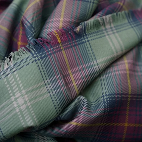 Hame Tartan Button Shawl