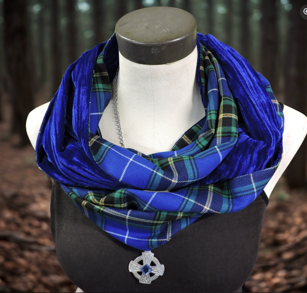 Infinity Scarf with Crushed Velvet