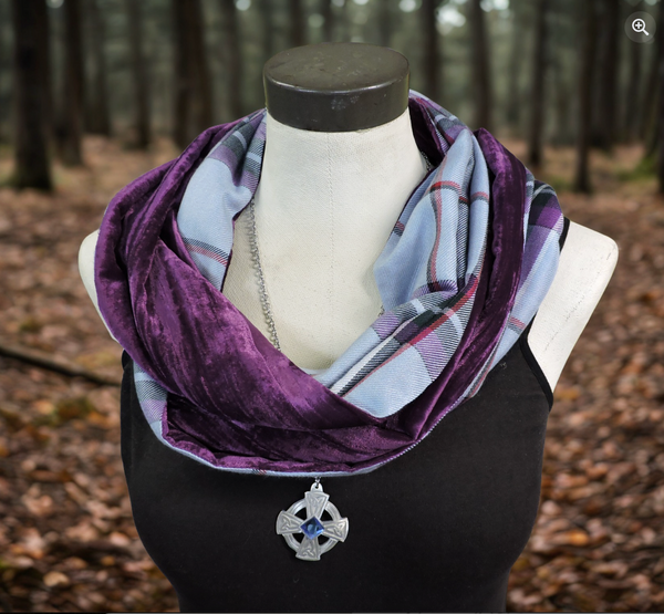 Infinity Scarf with Crushed Velvet