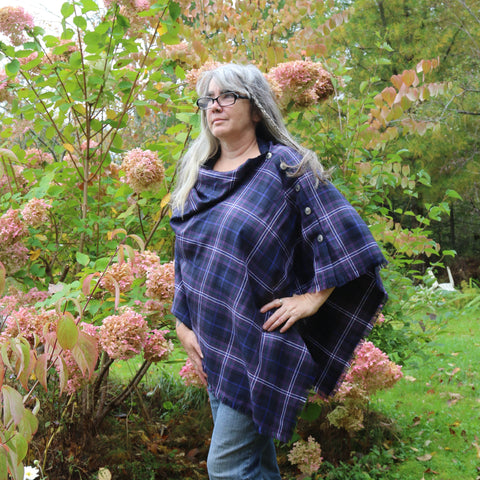 Scotland Forever button shawl