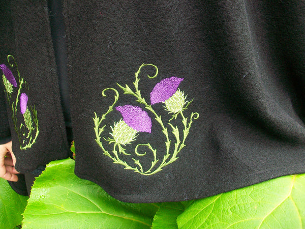 Thistles Arran Hooded Cape