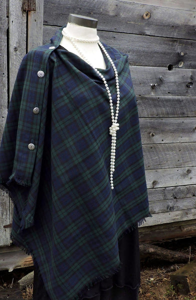 Button Shawl~Tartan