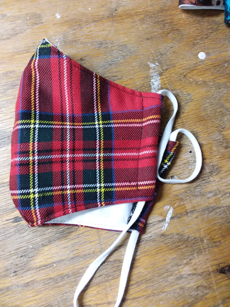 Royal Stewart tartan mask