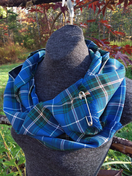 Infinity Scarf with Kilt Pin