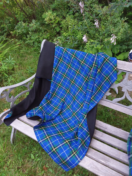 Wool Lined Lap Blanket~Poly/viscose tartan