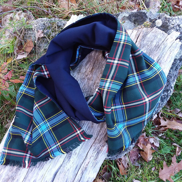 Wool Lined Scarf~Canadian Tartans 100% Wool