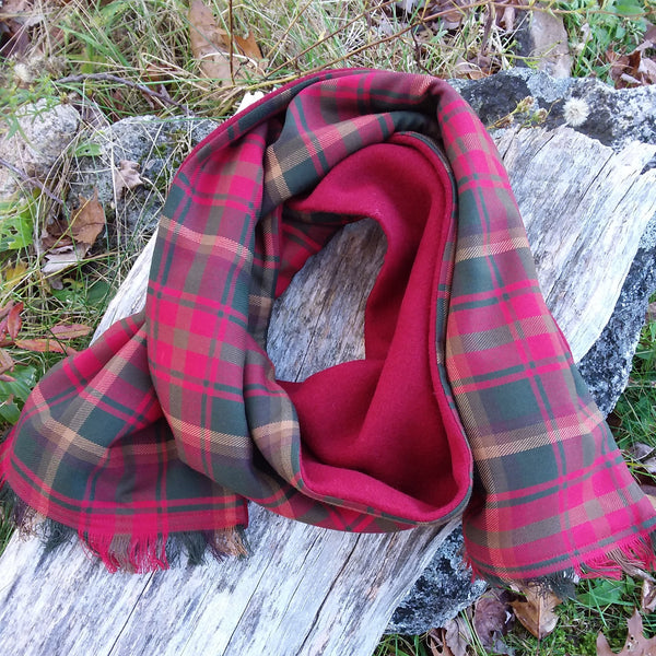 Wool Lined Scarf~Canadian Tartans 100% Wool