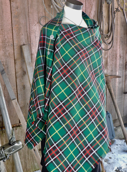 Button Shawl~Tartan