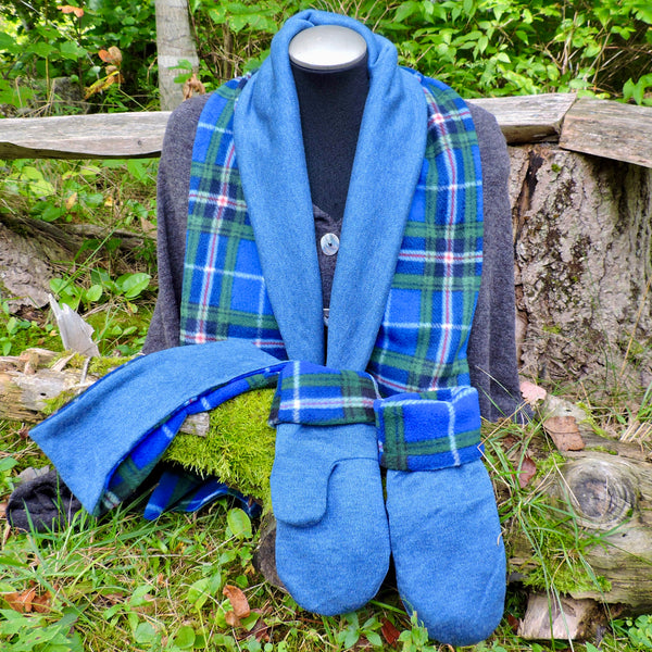 Knit Lined Fleece  Scarf