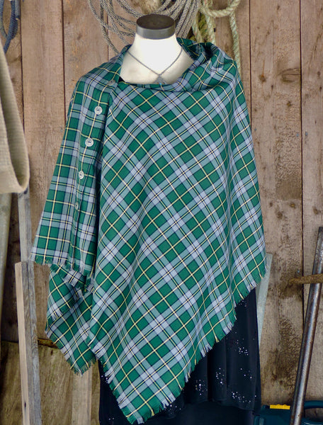 Button Shawl~Tartan