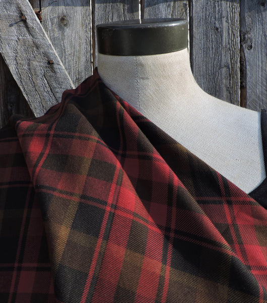 Maple leaf tartan scarf