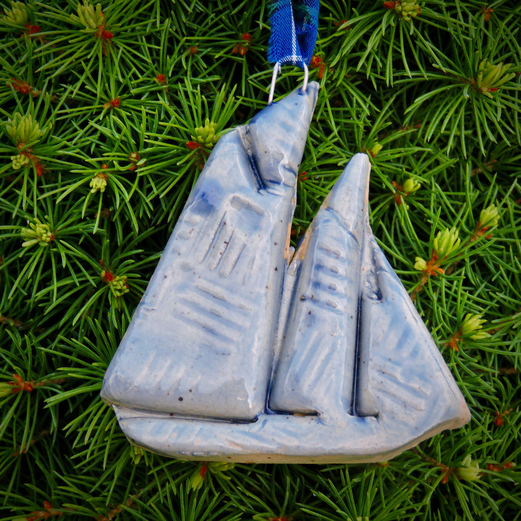 Stoneware Sailboat