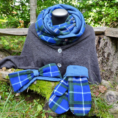 Knit Lined Fleece Infinity Scarf