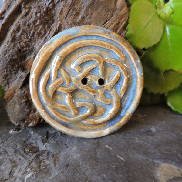 Porcelain Buttons X-Lg Celtic Knot