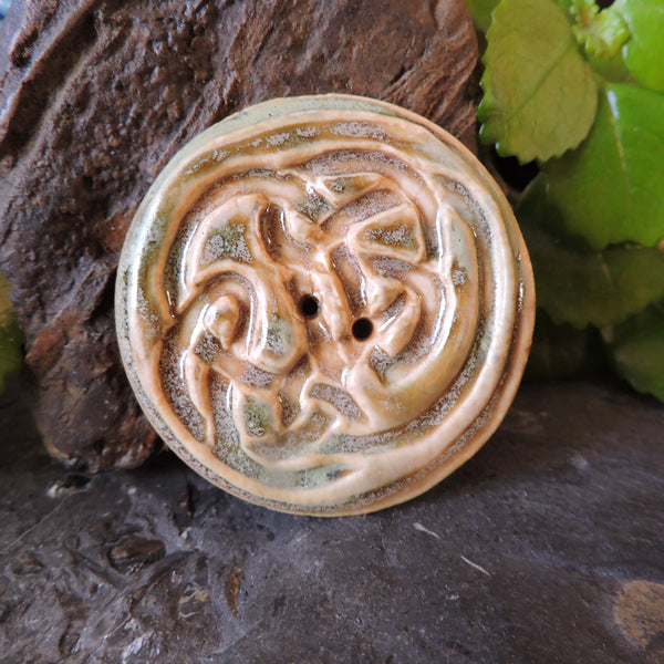 Porcelain Buttons X-Lg Celtic Knot