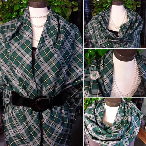 Half Shawl~100% Wool Canadian Tartans