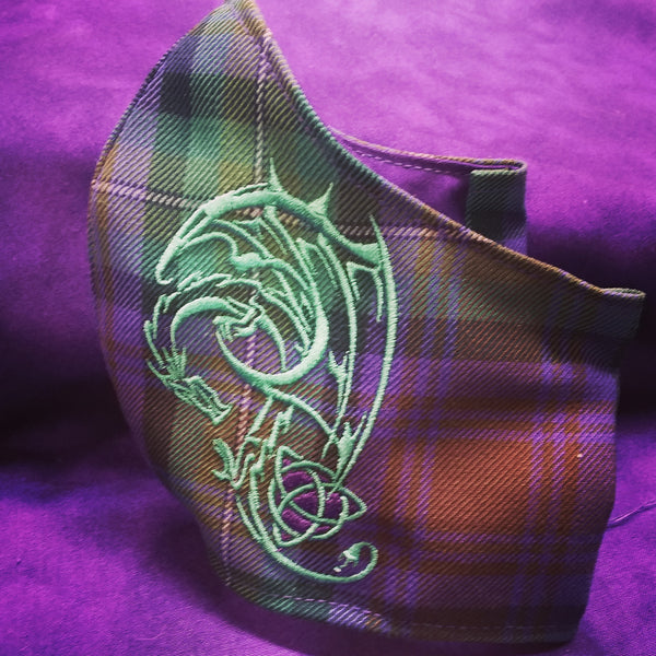 Mask~Embroidered Clan & Speciality Tartan