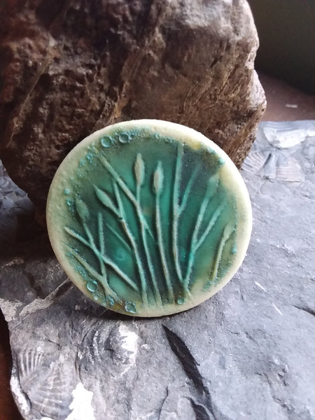 Cattails Brooch